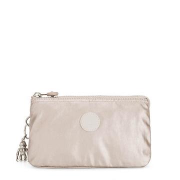 Kipling Creativity Large Metallic Pouch Bags Metallic Glow | AU 2084ZU